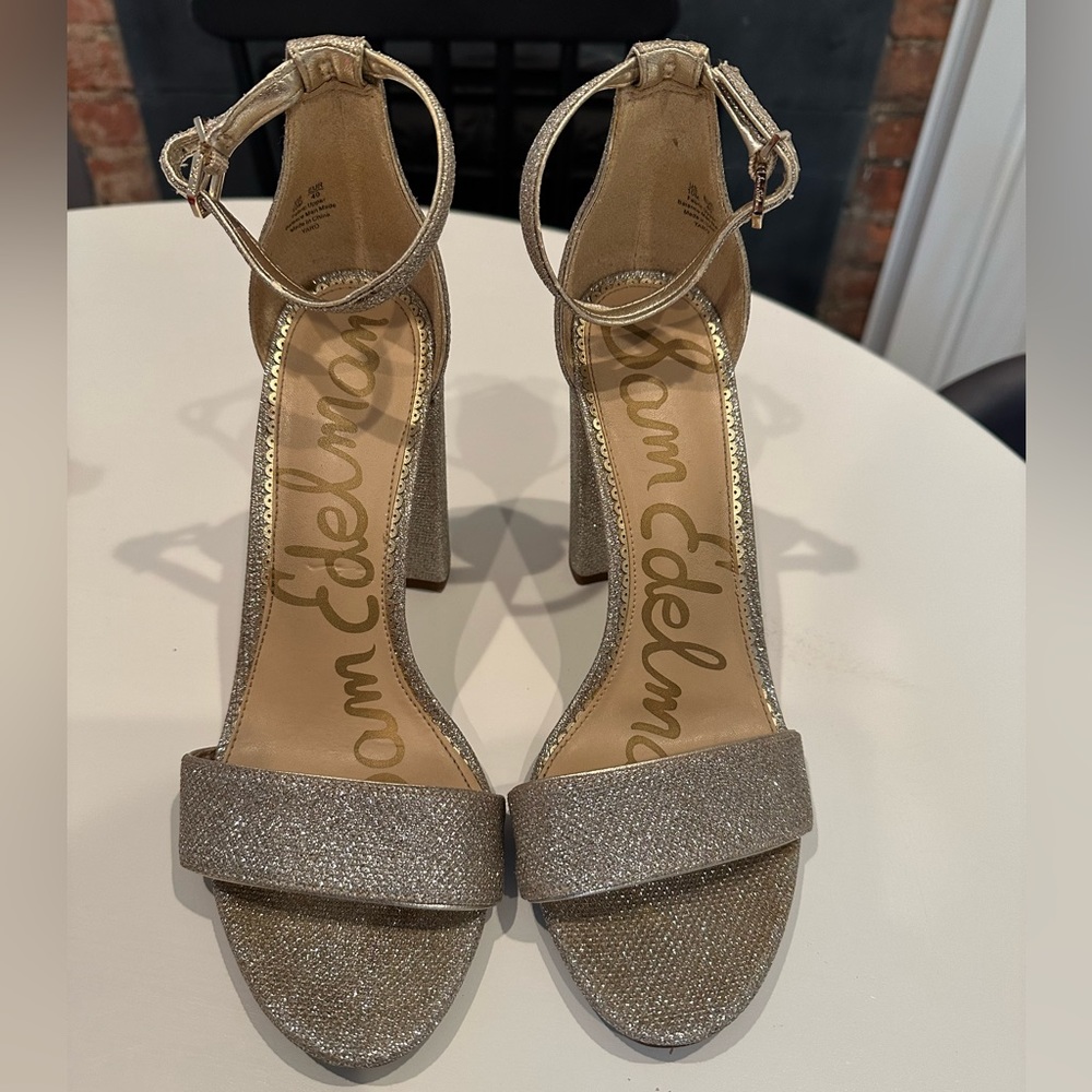 Sam Edelman glitter block heel Yaro Sandal